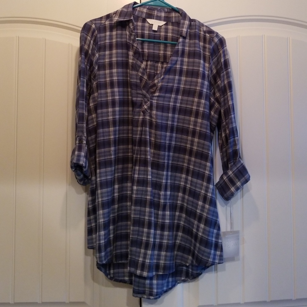 Plaid Maternity shirt